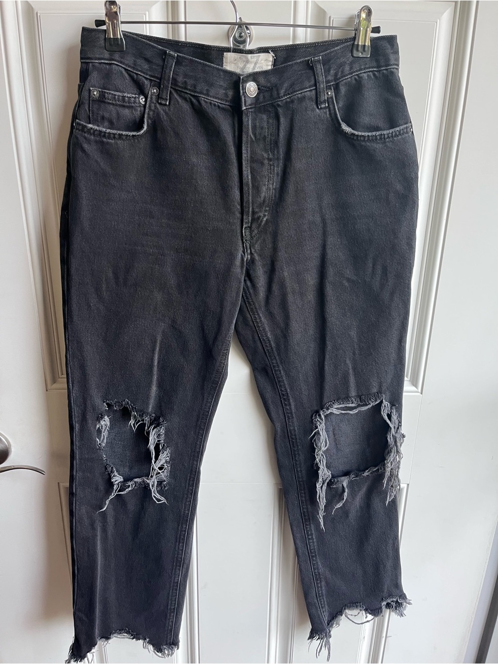 Free people black loose jeans